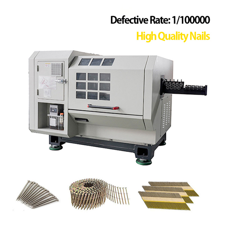 Low noise automatic high speed nail making machine